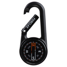 SNAP-HOOK ORIENTEERING COMPASS COMPACT 50 - BLACK