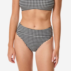 Surfing high-waisted shaping bikini bottoms, Nora black and white