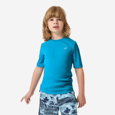Water tee shirt anti UV short sleeve junior blue