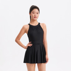 Women's 1-piece skirt swimsuit - CN Amber - BLACK