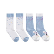 Skating Socks Circus Bunny 2 Pairs