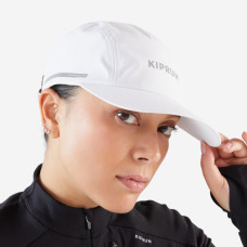 Adult rain running cap - KIPRUN water repellent 5 panels - White