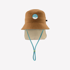 Kids' hiking cap, MH500 - Brown