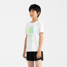 Kids' Running Breathable T-Shirt KIPRUN Dry+ 500 - White Yellow
