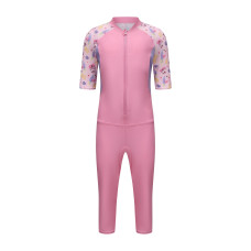 swimming Girl sun protection swimsuit SHORTYSWIM PINK GROOVY