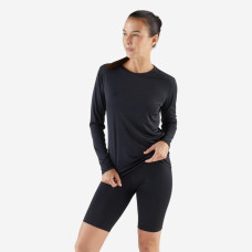 Women's long-sleeved running T-shirt Sun Protect - black Women's long-sleeved running T-shirt Sun Protect - black