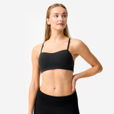 Women's Light Support Soft Strappy Sports Bra - Black Women's Light Support Soft Strappy Sports Bra - Black