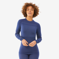 Women's ski base layer 100 seamless top - dark blue Women's ski base layer 100 seamless top - dark blue