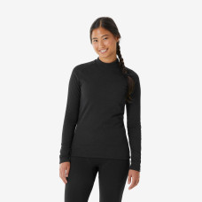 Women's ski base layer top - BL 100 - Black Women's ski base layer top - BL 100 - Black