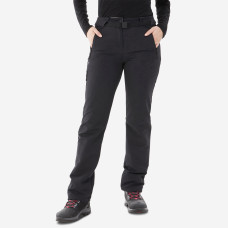 Women's warm and water-repellent hiking trousers, SH500 - Black