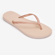 Women's flip-flops - 500 Gold peach beige orange