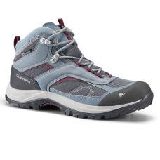 Women's Waterproof Mountain Walking Shoes - MH100 Mid Blue/Purple