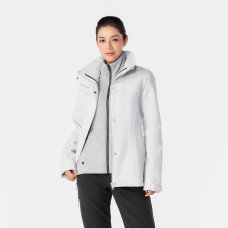 Women's 3-in-1 warm hiking jacket 0??C, NH100 - Grey Women's 3-in-1 warm hiking jacket 0??C, NH100 - Grey