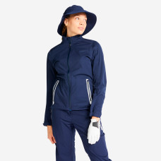 Women's golf waterproof rain jacket - RW500 navy blue Women's golf waterproof rain jacket - RW500 navy blue