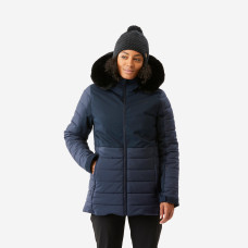 Women's Mid-Length Warm Ski Jacket 100 - Navy Blue Women's Mid-Length Warm Ski Jacket 100 - Navy Blue