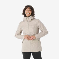 Women's waterproof hiking jacket -5??C, NH100 - Beige