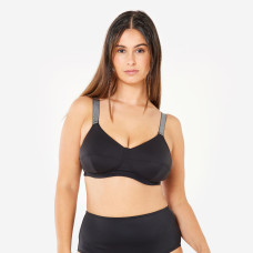 BALCONETTE SWIMSUIT TOP WITH COMFORTABLE FABRIC UNDERWIRE ASTRID - BLACK