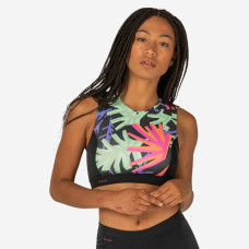 WOMEN'S CROP TOP CARLA HAWAII WITH BACK ZIP AND HYDROPHOBIC REMOVABLE CUPS