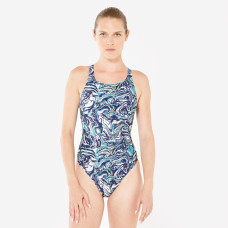 Women's swimming 1-piece swimsuit - Kamyleon vai white