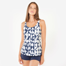 Women's swimming 1-piece tankini shorty swimsuit - Heva blue