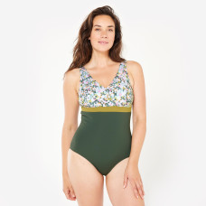 Women's swimming larger bust 1-piece swimsuit - Mia all mini green