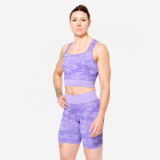 Fitness Crop Top - Purple Camo Print Fitness Crop Top - Purple Camo Print