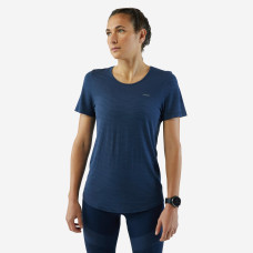 Women's breathable Kiprun Run running T-shirt - slate blue Women's breathable Kiprun Run running T-shirt - slate blue
