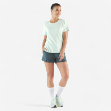 Women's Breathable Running T-shirt Kiprun Run 500 dry-blue green Women's Breathable Running T-shirt Kiprun Run 500 dry-blue green