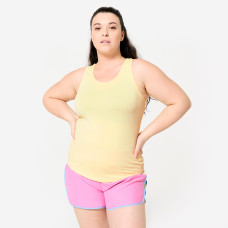 Women's Fitness Muscle Back Tank Top - Light Yellow Women's Fitness Muscle Back Tank Top - Light Yellow