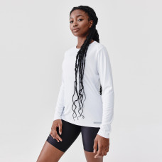 Women's long-sleeved running T-shirt Sun Protect - white