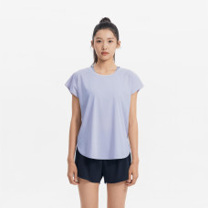 Women's Loose-Fit Breathable Fitness T-Shirt - Pastel Mauve Grey