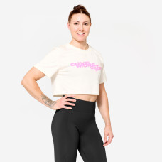 Women's Loose-Fit Weight Training Crop Top - White