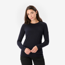 Women's Merino Wool Long-Sleeved T-Shirt, Merino Resist - Navy