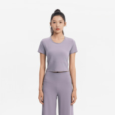 Women's Stretchy & Soft Yoga & Pilates T-Shirt - Ash Grey