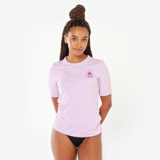 Women's surfing short sleeve UV-protection t-shirt - Malou mauve