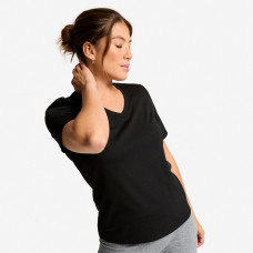 Women's V-Neck T-Shirt Coolmax - Black